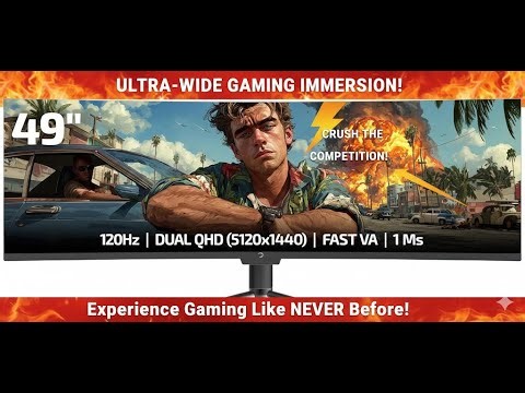 GAMEPOWER DQ49 Review: 49" Curved 5K Monitor – 120Hz Gaming Beast!