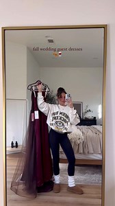 𝐎𝐁𝐒𝐄𝐒𝐒𝐄𝐃 with these fall wedding outfits on @jolene__wright 🍂🍒🍷 Would you pick 1 or 2? ⁠ ⁠ Dress 1: 269834 (Chocolate)⁠ Dress 2: 290667 (Cabernet)⁠ ⁠ #jjshouse | JJ's House