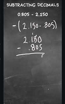 How to subtract decimals
