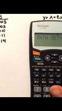 Linear Regression using the calculator Sharp EL-531W