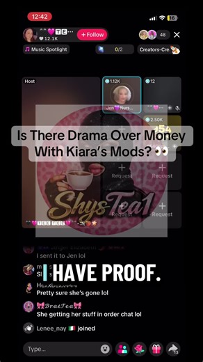 Clip from last live, money was brought up by @Kiara Mcadory🍑 ex mods 👀 Later today @Jen💜Nurse💜Gemini💜 will go live to address everything. #kiaramcadory #antitatted #fypシ