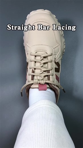 Straight Bar Lacing#notielaces #shoelace | Shoelace