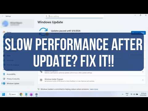 Why Is My PC Slow After a Windows Update? (Real Fixes)