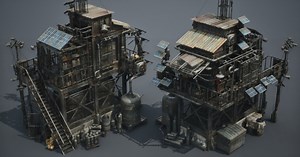 Free 330 Kitbash Assets for Post-Apocalyptic Scenes
