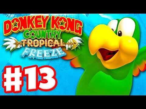 Donkey Kong Country: Tropical Freeze - Gameplay Walkthrough Part 13 - World 3: Squawks! 100%