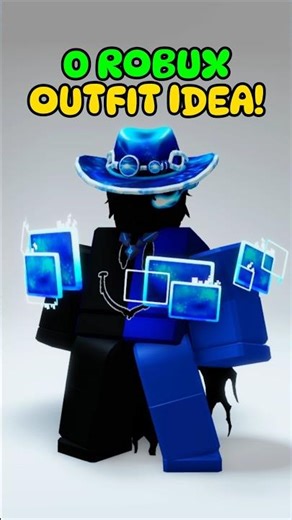0 Robux Outfit Idea! Free Blue Avatar Items & Faceless! #roblox #shorts