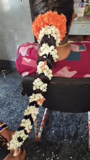 A draft video from long back but very beautiful😍Isn't it?😘#flowerhairstyle #indianhairstyle #jada