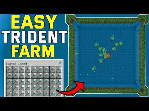 BEST & EASY Drowned Trident Farm Minecraft 1.21+ (Bedrock,Mcpe,Ps4,Xbox)