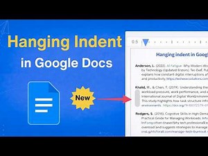 How to do Hanging Indent in Google Docs