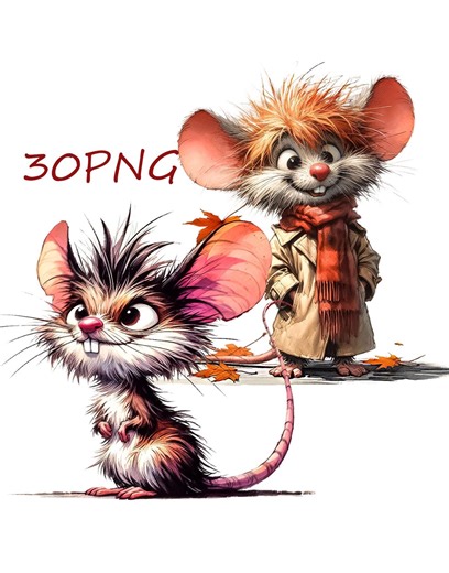 Mouse Clipart for Printing, Stickers, and Design. for Your Creativity - 30 PNG Transparent Backgrounds - Etsy