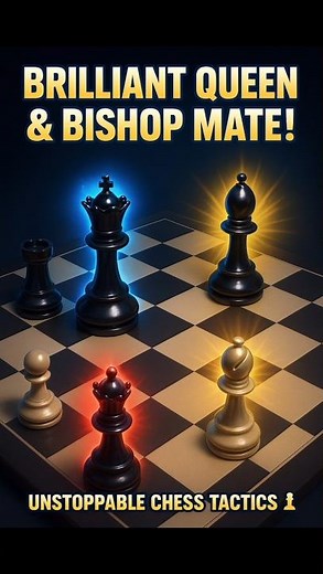 🔥 Brilliant Queen & Bishop Checkmate | Chess Tactics Mastery #respawnx
