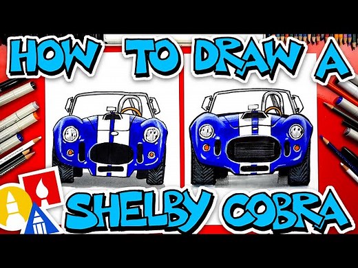 How To Draw A Shelby Cobra (Front View) - Videos For Kids
