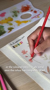 7K views · 178 reactions | Vibrant autumn blooms by Made by Khani  Using the Supracolor™ Aquarelle pencils, perfect for blending, layering and bringing seasonal beauty to life. Learn how to master this medium through different watercolour techniques! #Carandache #Swissmade #SupracolorAquarelle | Caran d'Ache | Facebook