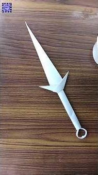 Ninja Kunai Naruto Origami Tutorial #shorts #origami #tutorial #ninjastar #ninja #diy #craft #viral