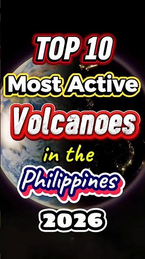 Top 10 Most Active Volcanoes in the Philippines 🌋🔥#top10 #active #volcano #philippines #shorts