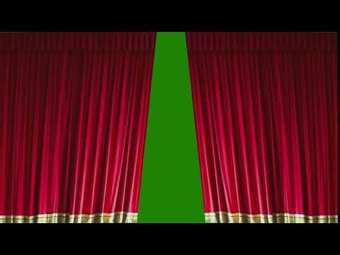 Red Curtains Drawn Closed - green screen bkgnd - AE