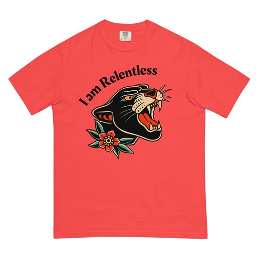 Feminine Strength Graphic Shirt, I Am Relentless Puma With Flower T-shirt – Comfort Colors 1717 Tee - Etsy