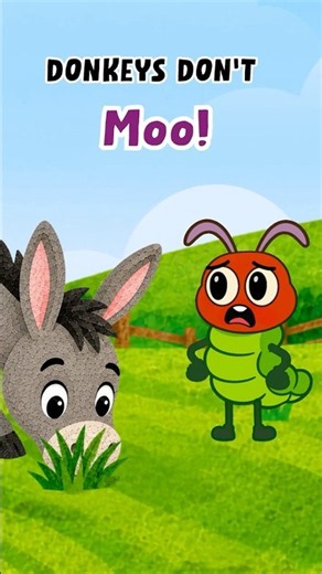 Donkeys Don’t Moo! 🫏 They Say Hee-Haw! #Shorts