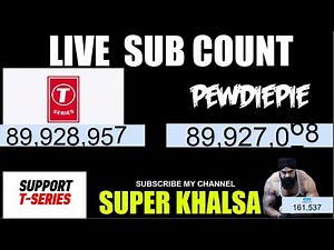 T-Series Crossed PewDiePie in live sub count.