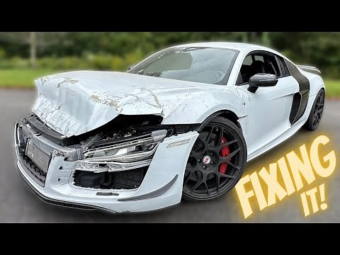 I'm REBUILDING This TOTALED AUDI R8 From Salvage Auction