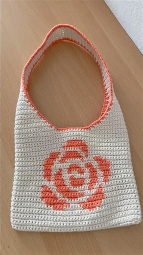 🌹Handmade Crochet Rose Bag
