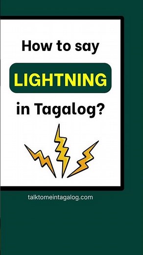 Tagalog Word for LIGHTNING | Filipino Language Lessons for English Speakers