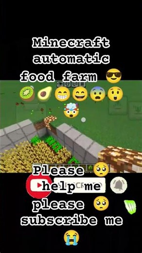 Minecraft automatic food farm 😨 || 🔥 Minecraft Automatic Food Farm Tutorial! #minecraftshorts