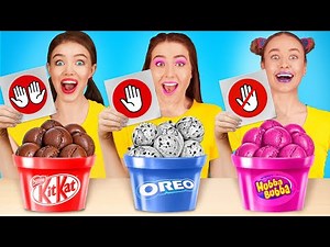 NO HANDS Vs ONE HAND Vs TWO HANDS Eating Challenge ✨ Easy Hacks by 123 GO!