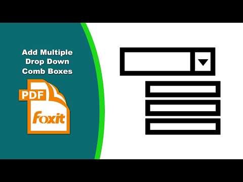 How to Create Interactive PDF Forms with Multiple Drop-Down Combo Boxes in Foxit PDF Editor