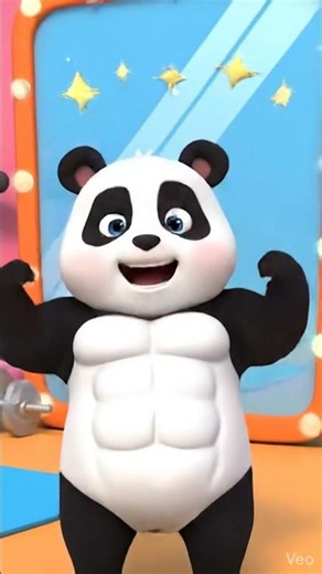 💪🤣 Panda Becomes Bodybuilder | Funny Cartoon Animation