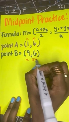 GEOMETRY 📐: FINDING THE MIDPOINT #geometry #tutorial #maths #mathematics #midpointformula