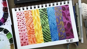 14K views · 867 reactions | Artist Yolanda Fernandez (YFL. Art) created this beautiful and vibrant page in our Watercolor Visual Journal. Materials used: ● Strathmore 400 Series Watercolor Visual Journal, 140lb, Cold Press: https://www.strathmoreartist.com/visual-journals/visual-journal-watercolor-140-lb.html ● Mijello Mission Gold Watercolors ● Kuretake gold palettes ● Micron fine liners ● White Gellyroll pens ● Painters tape & washi tape | Strathmore Artist Papers | Facebook