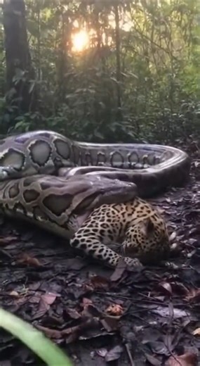 Giant Python Engulfs Leopard — Raw Jungle Encounter One Take