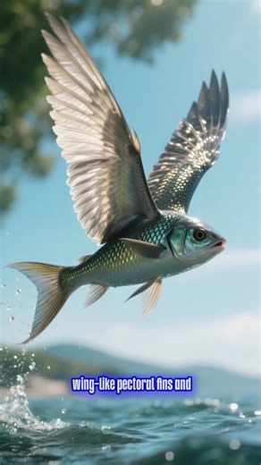 Flying Fish Actually Glide Above the Water — Up to 45 Seconds in the Air #shorts #ytshorts