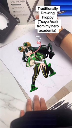 : Froppy (Tsuyu Asui) 💚🐸 Calm, confident, and strong — I tried to capture her spirit through traditional art and linework! #drawing #drawings #drawingoftheday #sketchart #animeart #drawingprocess #fanart #art #illustration #traditionalart #traditionaldrawing #traditional_art #traditionalsketch #myheroacademia #froppy #tsuyuasui #mha #bnha #mangaart #animeillustration #arttimelapse #sketchbook #artvideo #animeartist #artcommunity #animefanart #creativeprocess #mangastyle #otakuart #artshare | A