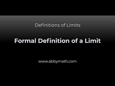 Limits: Formal Definition of a Limit