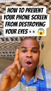 how to prevent screen light from destroying eyes 👀.