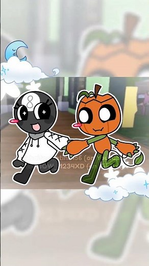 Let's go to heaven! 🎱🎃 [TOODLES AND GOURDY] || #dandysworld #roblox #animation #meme #shorts