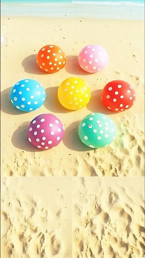 Balloon popping filled with colorful water #asmr #satisfying