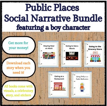 Public Places Social Narrative Bundle - featuring a boy