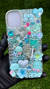 We sell junk cases & Charms🩵 Dm on instagram to place your orders @gems_galore_ #fyp #junkphonecase #junkcase #custom #imjustagirl #smallbusiness #jamaicatiktok #blue