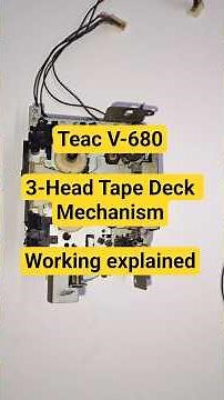 TEAC V-680 3-Head cassette deck - mechanism system explained #retro #cassetteplayer #3headmechanism