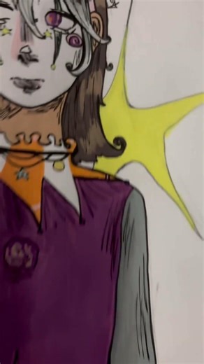 I used a random color generator for this #art #artist #clown #originalcharacter #sketch #markers