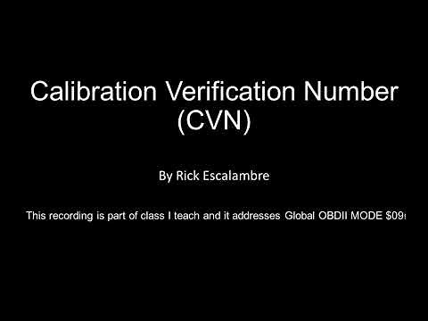 Calibration Verification Number