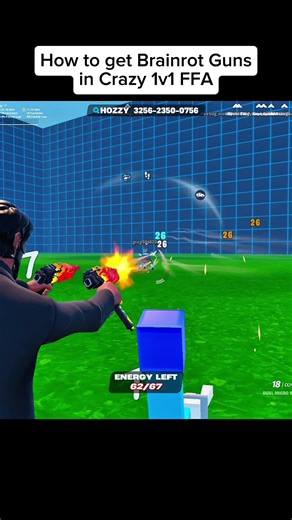 How to get Brainrot Guns in Crazy 1v1 FFA #fortnite #fortniteclips