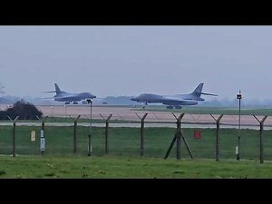 B1 Rockwell Lancer seen at RAF Fairford as US war on Iran continues | SWNS