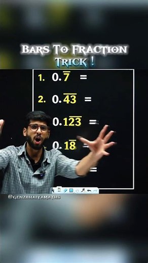 🔥Bars to Fraction Trick ✅ #shorts#maths#fraction#viral#ssc#students#cbse#icse#exam#rrb#upsc#ias#nda