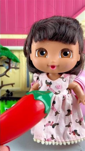 SATISFYING WITH UNBOXING BARBIE DORA DOLL EATING SET TOYS ASMR VIDEO #short