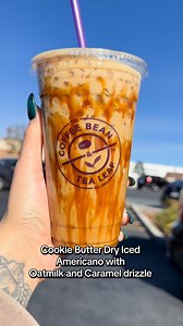 That first sip tho ☕️ Our Cookie Butter Dry Iced Americano with oat milk and caramel drizzle is pure magic in a cup 🍪✨ 📹: @lowcarbnessa via TikTok | The Coffee Bean & Tea Leaf