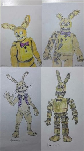 All of my Five Night’s at Freddy’s Spring Bonnie drawings
